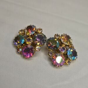 Beautiful Vintage Aurora Borealis Earrings